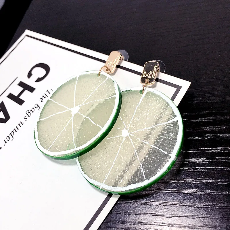 

MIARA.L Lemon Fashion Personality Tide Earrings Korean Style Earrings Hypoallergenic Earrings for Female