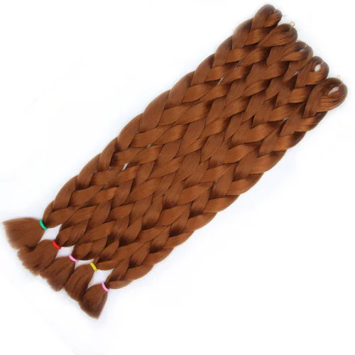 #30 FALEMEI вязанные крючком плетеные волосы 82 дюйма, 100 см, висящие длинные огромные косички, волосы для наращивания, 165 г/упак. синтетические волосы на крючках для кукол - Цвет: #30