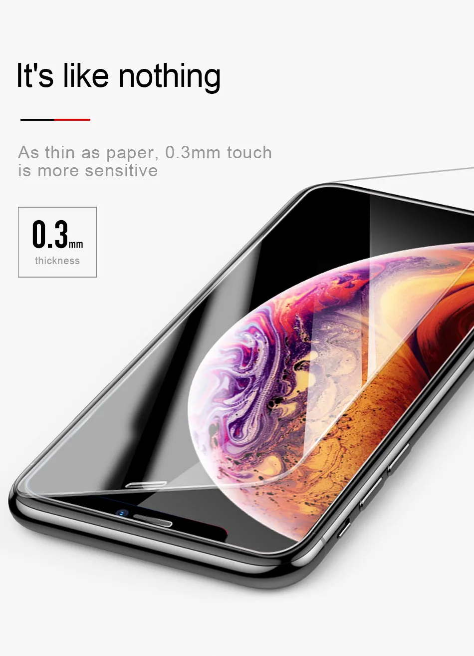 Защитная пленка Baseus 0,3 мм для iPhone X Xs Max XR из закаленного стекла, передняя крышка, защитная пленка из закаленного стекла для iPhone Xsmax