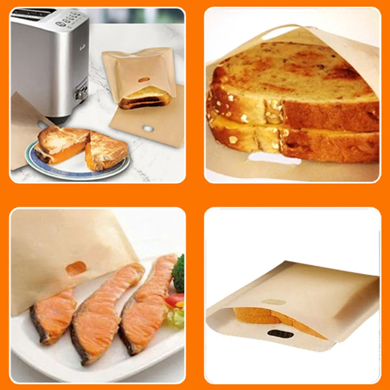 QuickDone 5 шт./лот тост сэндвич фри нагревательные мешки антипригарные многоразовые