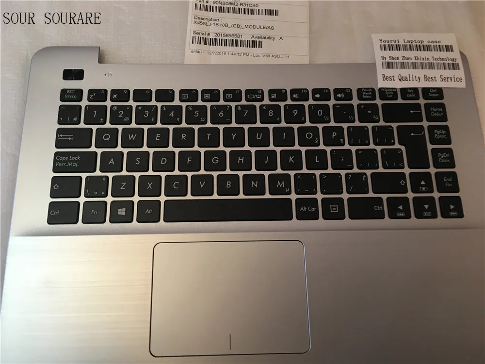 Чехол Four sourare для Asus X455LJ X455L X455 Sliver C с черной клавиатурой США|Сумки и чехлы