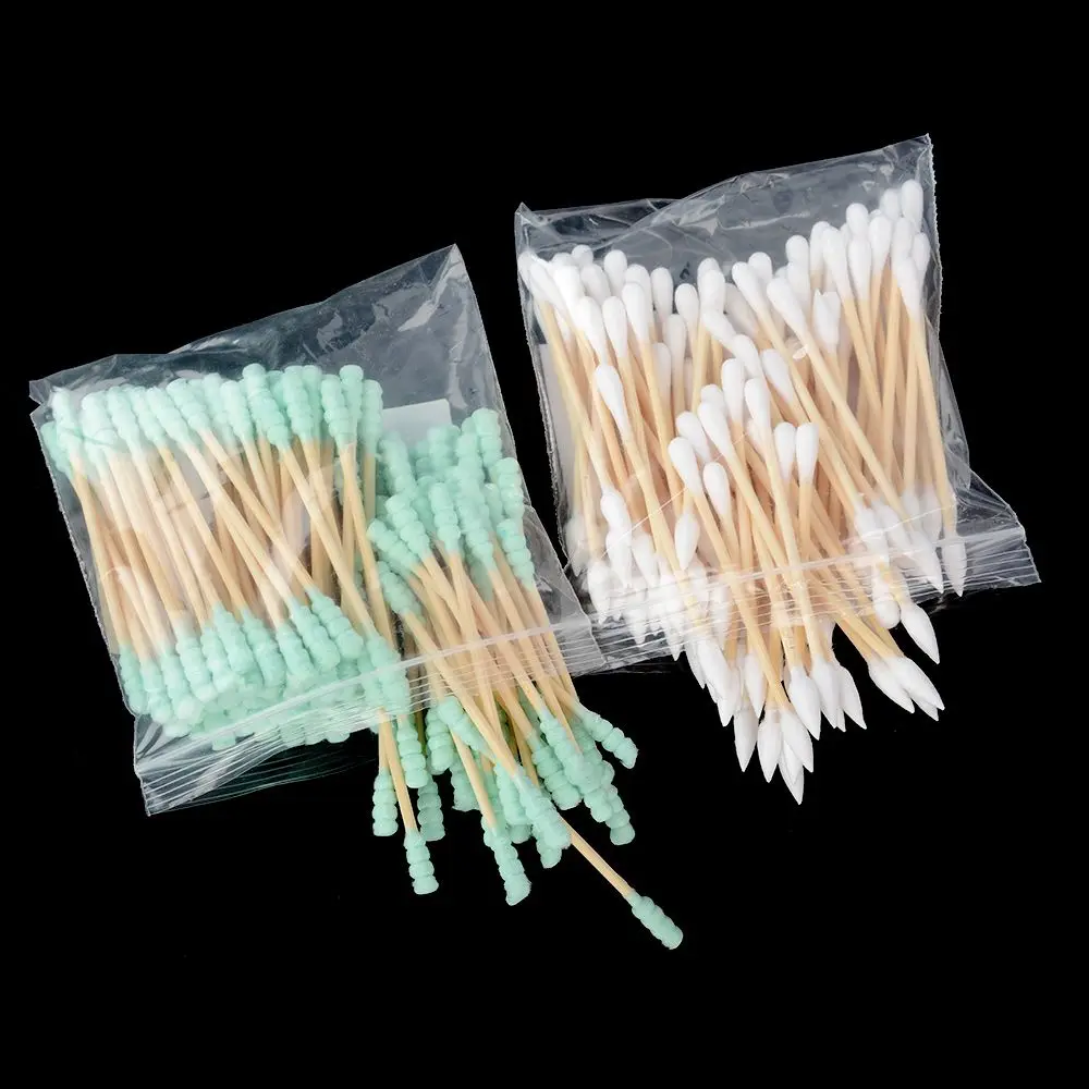 

100Pcs/ Pack Double Head Cotton Swab Women Makeup Cotton Buds Tip For Medical Wood Sticks Nose Ears Cleaning Health Care Tools