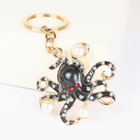 yxt black octopus pearl cute crystal charm purse handbag key keyring keychain party wedding birthday carkey gift