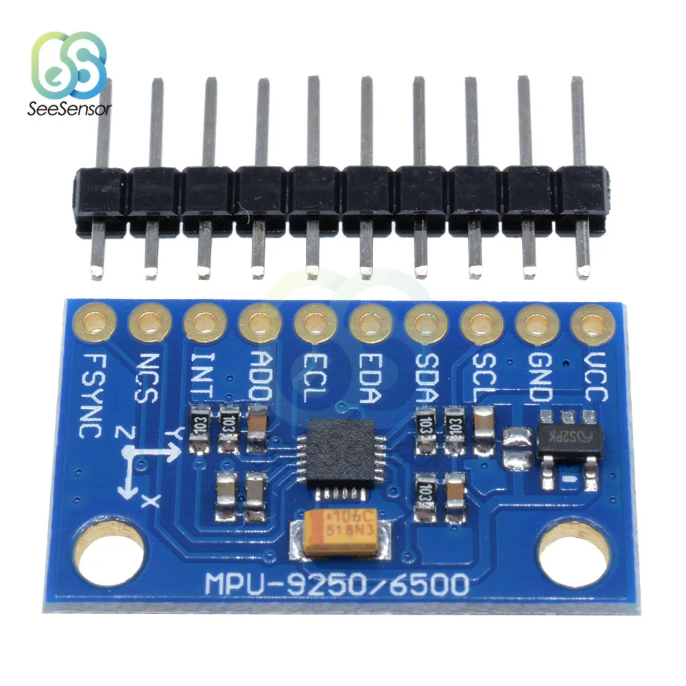 MPU9250 отношение гироскопа акселератора магнитометр сенсор плата модуль I2C IIC SPI MPU