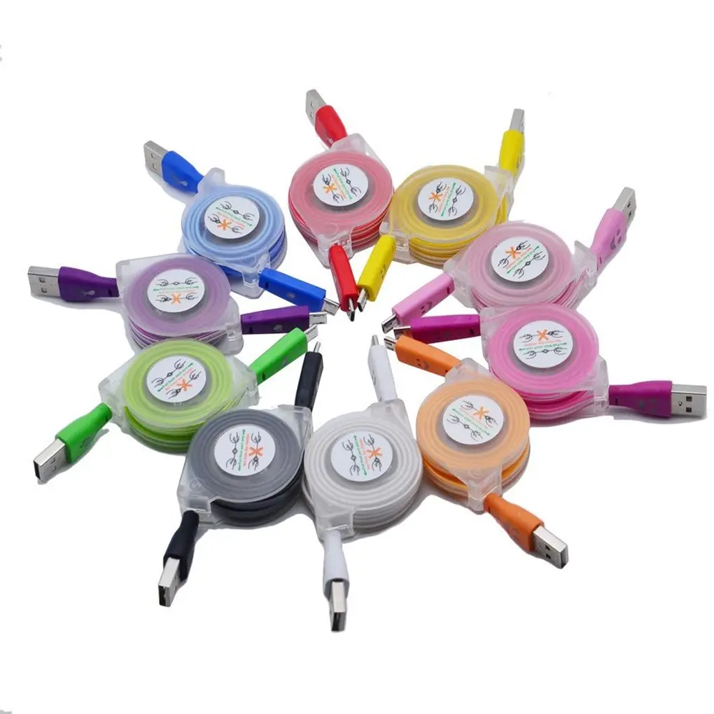 Выдвижной светодиодный светильник микро USB кабель светящийся запасной для Android