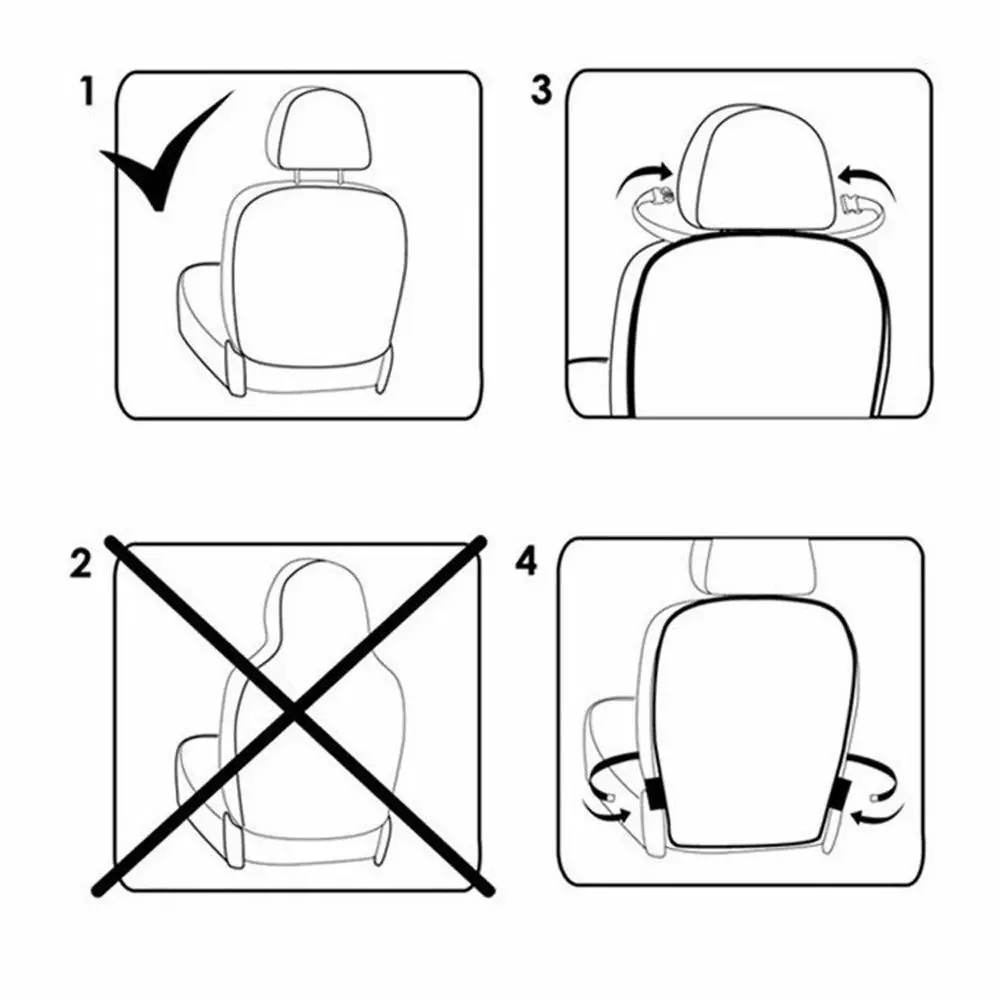 2pcs Waterproof Oxford Cloth Anti-Child-Kick Pad Car Care Anti-dirty Seat Back Protector Cover Interior Accessories 44*66Cm | Автомобили и