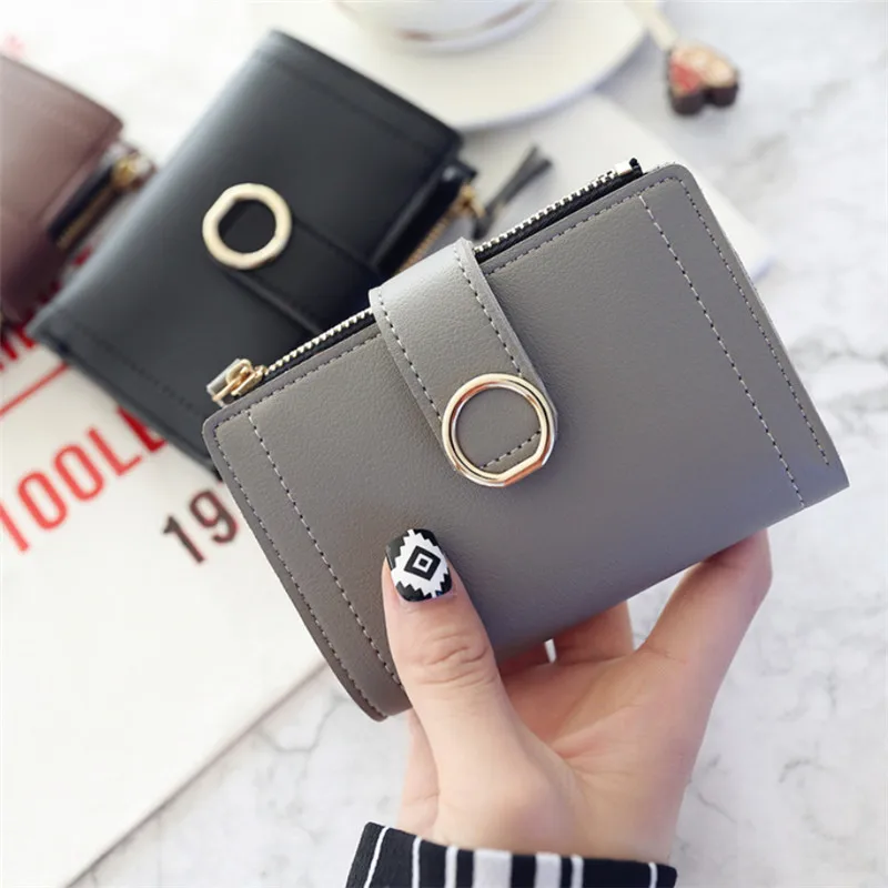 Women's Wallet Small Fashionable Wallets Short Purse Women Money Holder PU Clip Mini High Quality | Багаж и сумки