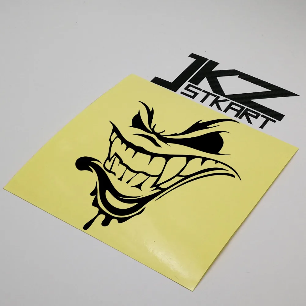 

JKZ STKART Vinyl Die Cut Car Stickers Decal Monster Face 14 x 12 cm for Motor Bike Laptop Helmet Decorated Stickers