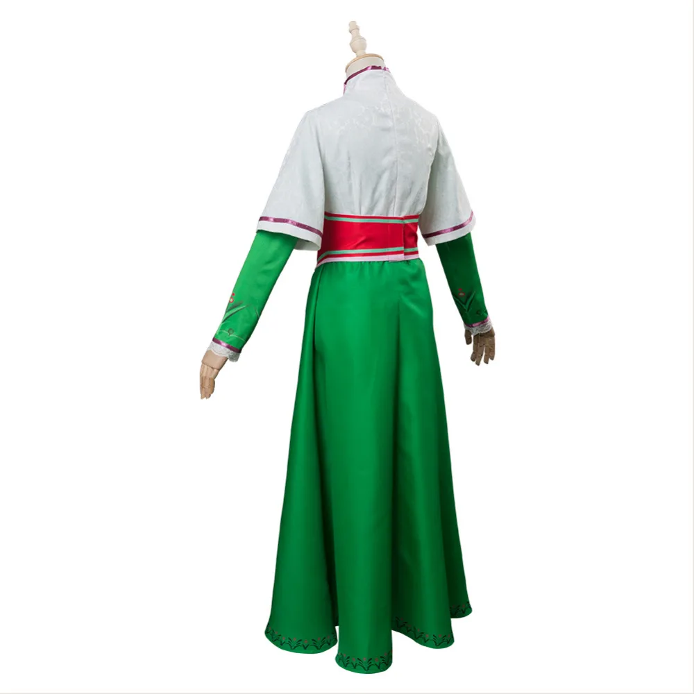The Stolen Princess Mila Outfit Cosplay Costume Dress Suit Green Gown Uniform Adult Women Halloween Carnival Costumes(No Pants) |