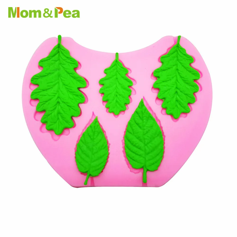 

Силиконовая форма в форме листьев Mom & Pea MPA2100 для украшения торта, 3D форма для мастики и торта, пищевой класс