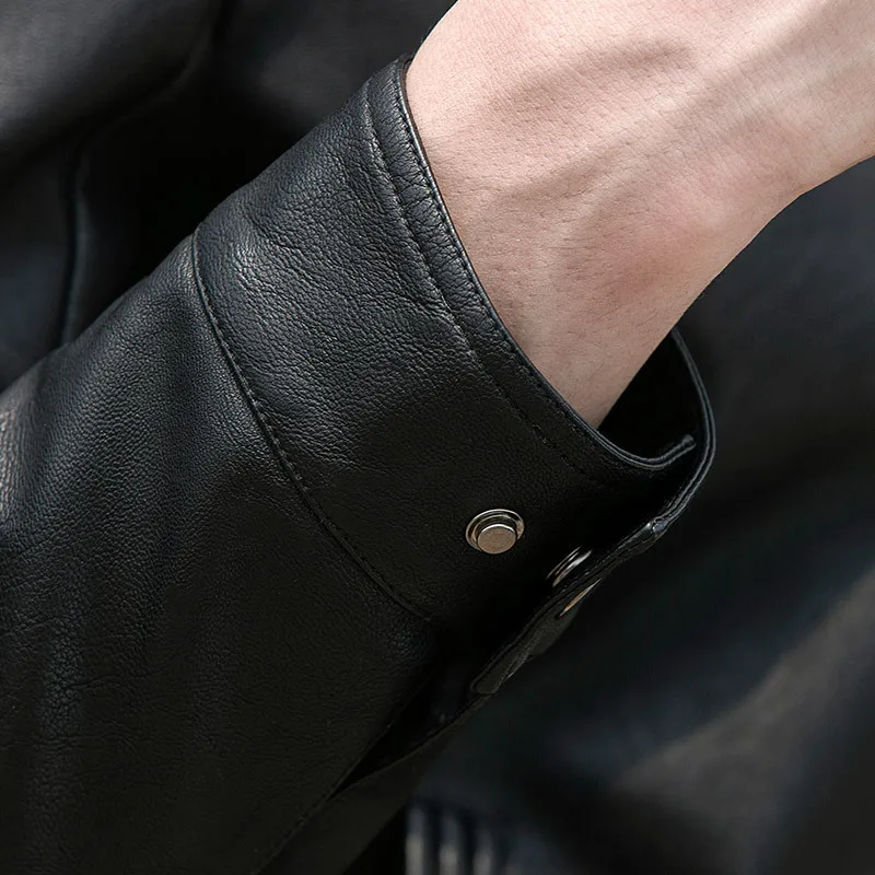 2018 новые весенние Стенд воротник jaqueta de couro masculino мода Slim Fit методы Pelle Uomo|Куртки из