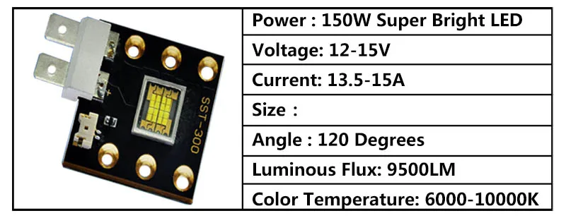 Светодиодный CSP SMD 60 Вт 75 Вт 90 Вт 150 Вт с драйвером луч светильник 3-5V Moving головной светильник чеканка светильник проекционный светильник источник дежурное освещение "сделай сам"