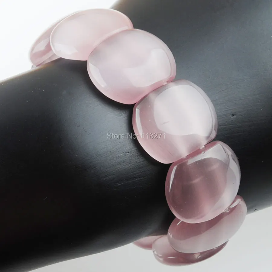 Light Purple WOJIAER опал браслеты из драгоценных камней 20x16x6 мм бусины стрейч браслет 7 дюймов ювелирные изделия PBK332 - Окраска металла: Light Purple