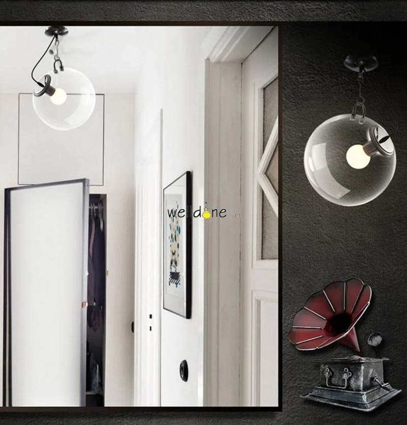 Стеклянные и железные подвесные светильники креативные модные украшения для