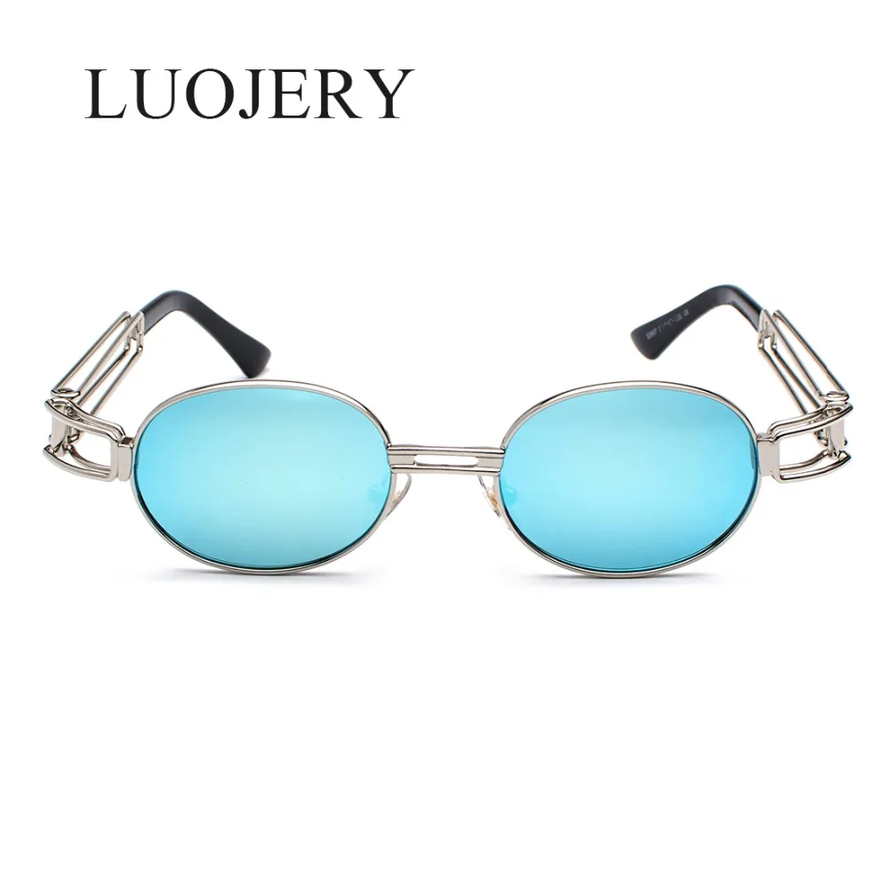 Роскошные винтажные овальные металлические готические солнцезащитные очки в