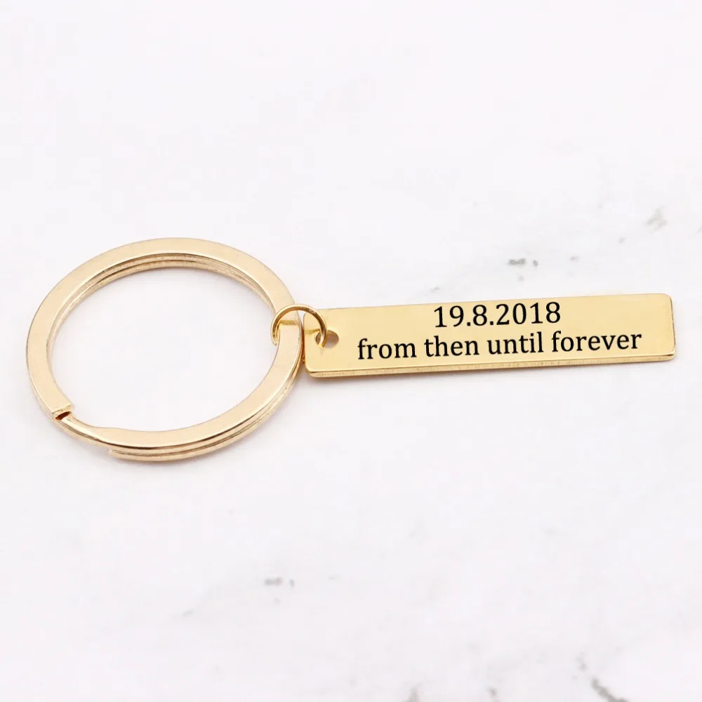 Дата на заказ выгравированы с тех пор до бесконечности Брелки Подарки для