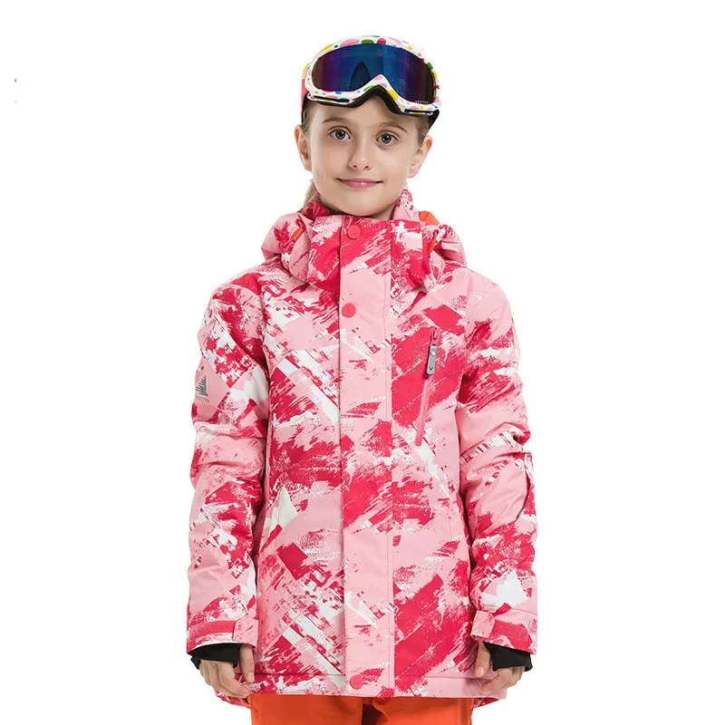 Новинка зимняя камуфляжная Лыжная куртка с принтом для мальчиков и девочек