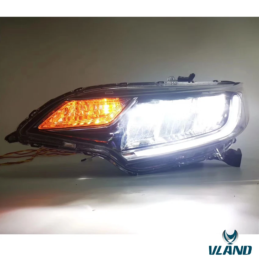Vland factory GK5 RS передняя фара для фары модели Подходит 2014 2017 2018 JAZZ Head lamp DRL + Full LED