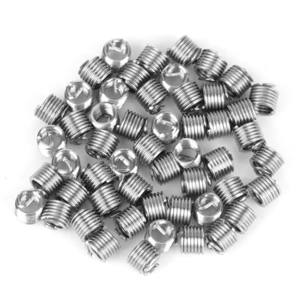 50 шт./лот набор резьбовых вставок из нержавеющей стали спиральные вставки