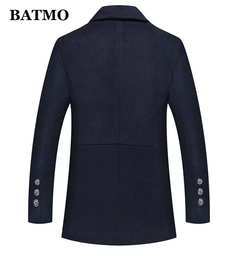 BATMO Новое поступление зимние высококачественные шерстяные толстые тренчи мужские, мужские зимние уплотненные парки, большие размеры M-4XL 1659