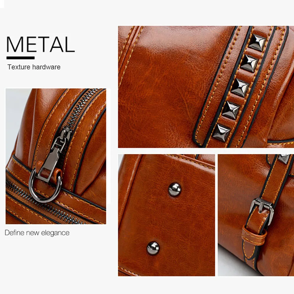 Модные роскошные женские сумки из кожи с масляным воском в европейском и