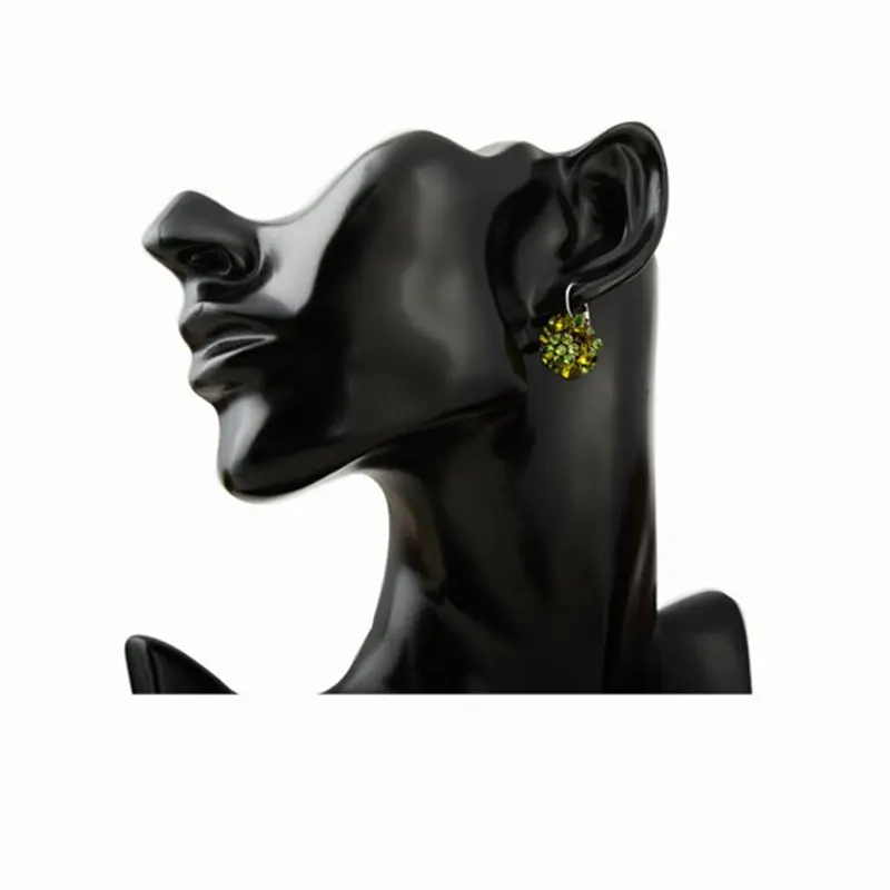 LUBOV 7 Colors Lady Colorful Beads Lucky Rhinestones Gold Silver Ethnic Clip On Earrings For Women And Girls Statement Jewelry | Украшения