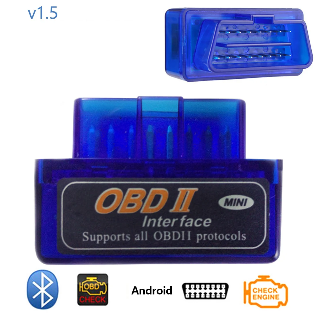 Dewtreetали Bluetooth V2.1 Мини ELM327 диагностический инструмент Супер OBD2 Elm 327 Автомобильный
