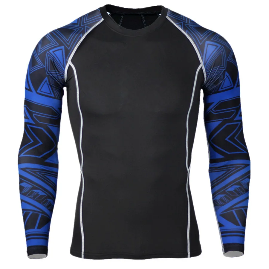 Компрессионные рубашки с длинным рукавом топы для фитнеса ММА|compression shirt|long