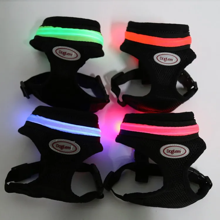 Со светодиодной подсветкой щенка жгут из мягкой сетки люминесцентные Pet кошки