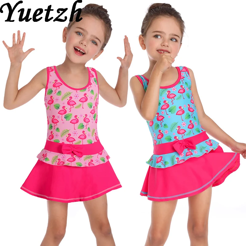 Купальный костюм для девочек Цельный купальник детей Детский купальный детская