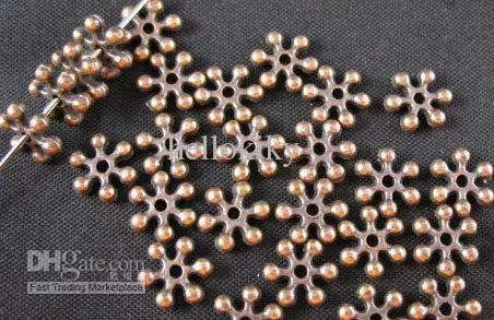 

750 pcs Antiqued copper snowflake spacer beads 7mm FC283C
