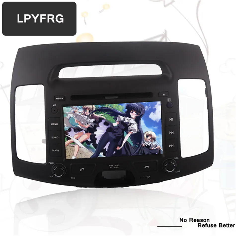 Автомобильный dvd плеер Android 7 1 HD GPS Navi мультимедиа для Hyundai Elantra 2007 2011 головное
