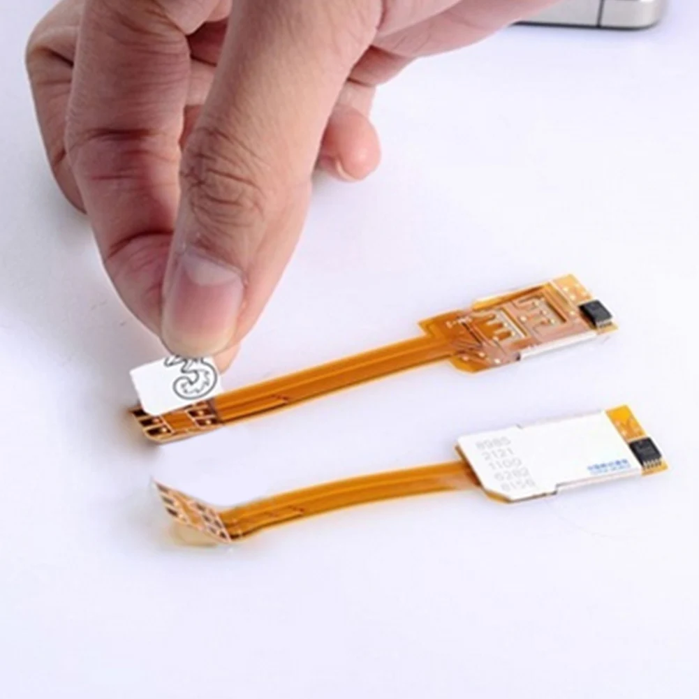 Портативный двойной адаптер для 2 Sim-карт телефона SIM-карты iPhone 5 | Мобильные