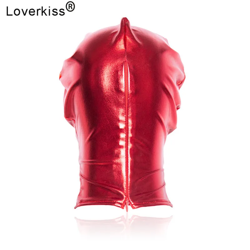 Loverkiss Фетиш маска BDSM латексная капот бондаж для взрослых секс игры удерживающая