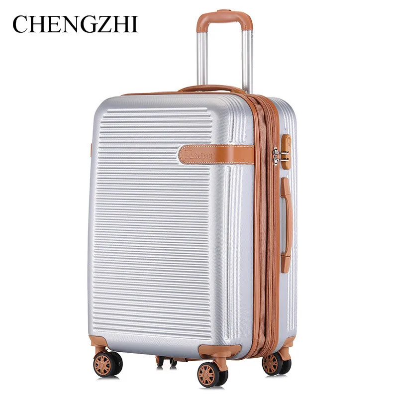 CHENGZHI Новый Расширенный слой чемоданов на колесиках 20 24 28 дюймов брендовый