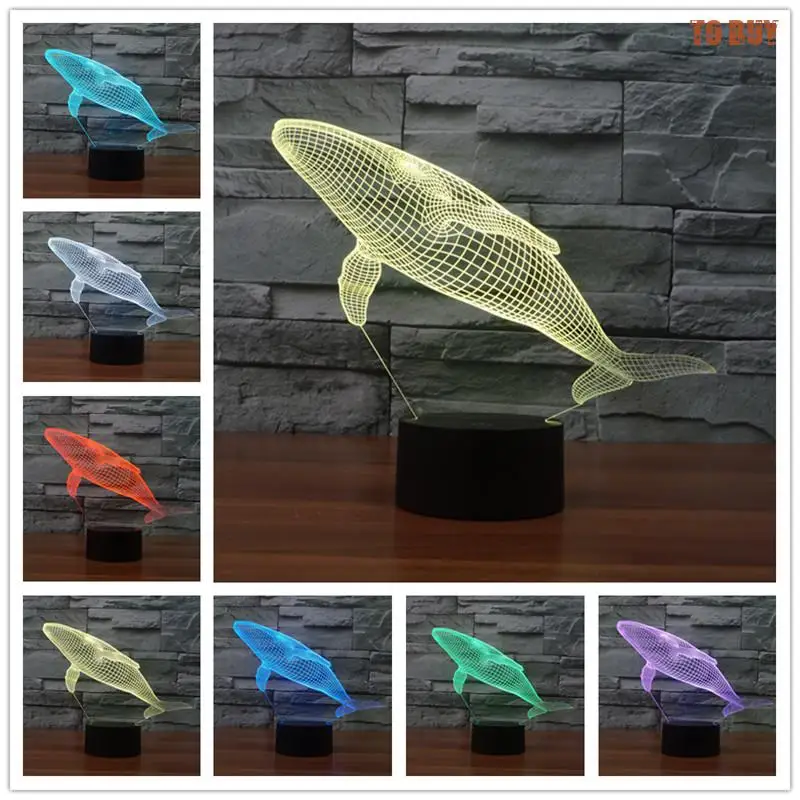 Новинка 2017 3d лампа креативный трехмерный светодиодный ночсветильник в виде