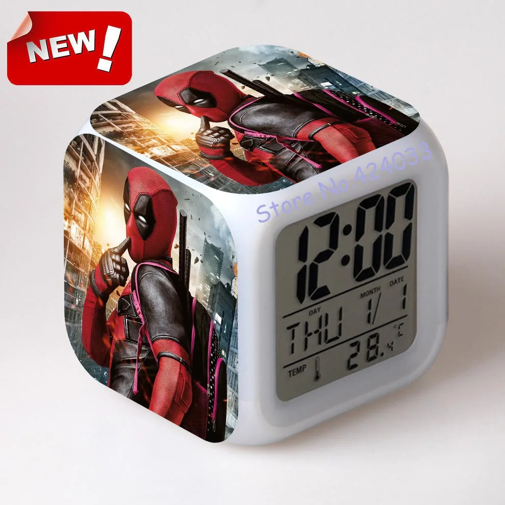 Дэдпул Часы электронный стол Цифровой klokken Orologio Digitale часы Relogio де меса Wake Up Light
