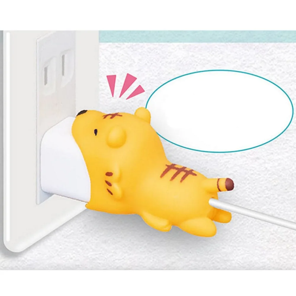 Большая защита для кабеля с милым животным для iphone, usb-кабель, органайзер, держатель для кабеля, анти-разрыв, кабель для передачи данных, защитный чехол