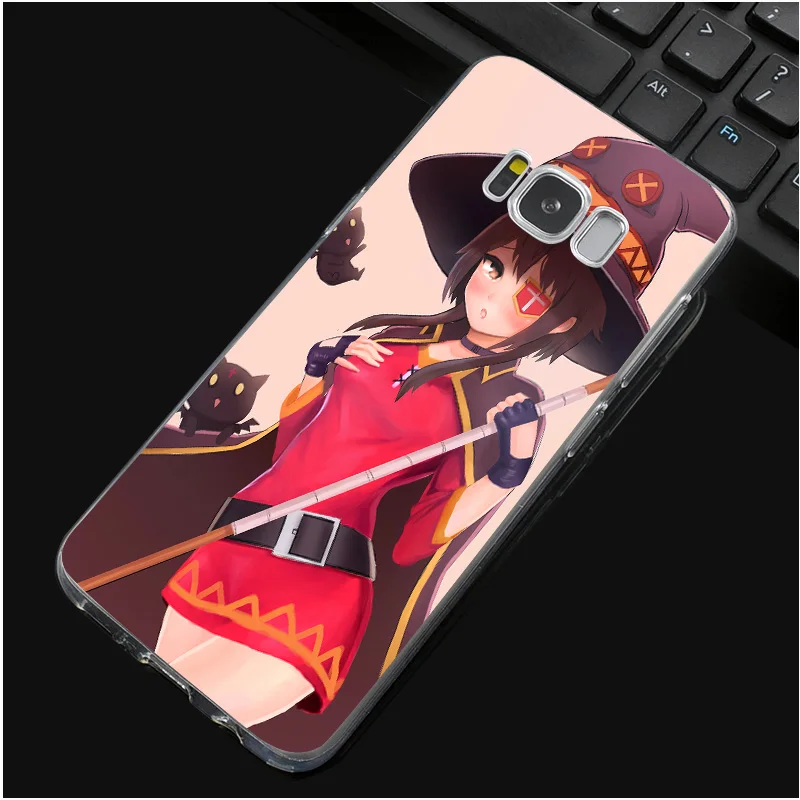 DREAMFOX N142 Megumin Мягкий ТПУ силиконовый чехол для samsung Galaxy Note S 3 4 5 6 7 8 9 Edge Plus Grand Prime |