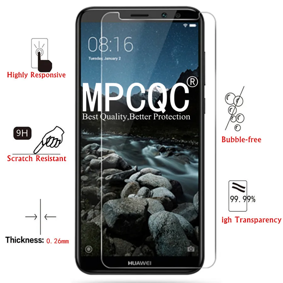 Взрывозащищенные Экран протектор для huawei Honor 8C 7A Pro 7C 8 9i 9 Lite 10 Y9 2019 Y7 2018 закаленное