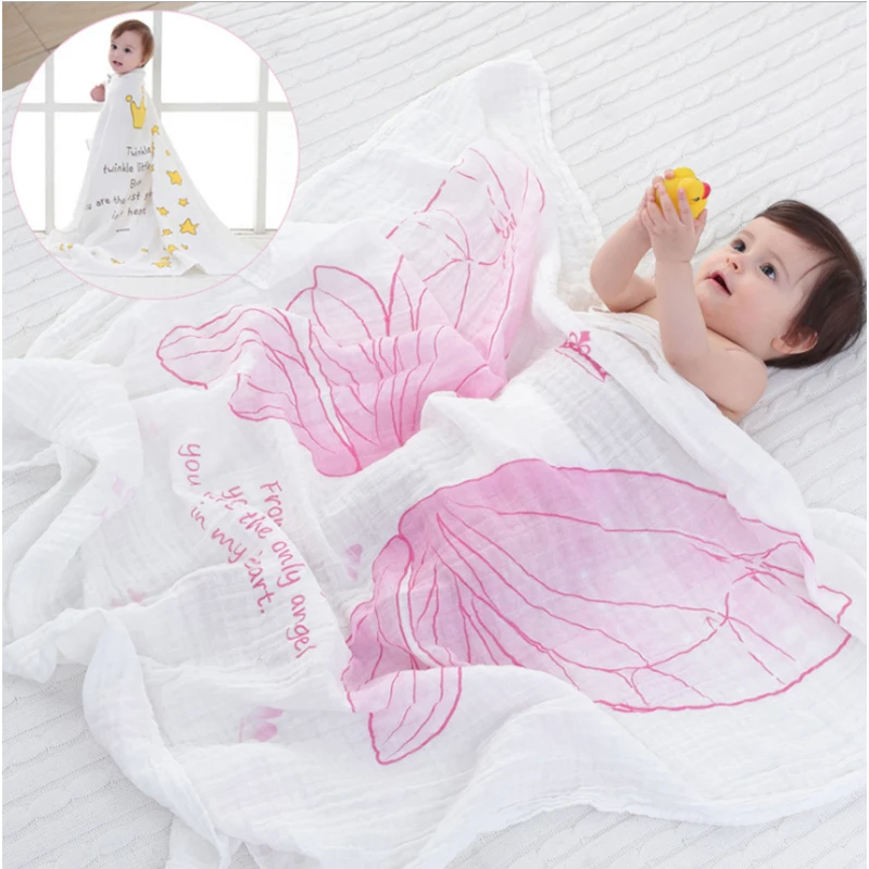 

Муслиновое одеяло HAPHOOD s, пеленка, хлопковое мягкое одеяло для новорожденных, Пеленальное Одеяло s, многофункциональное детское постельное б...