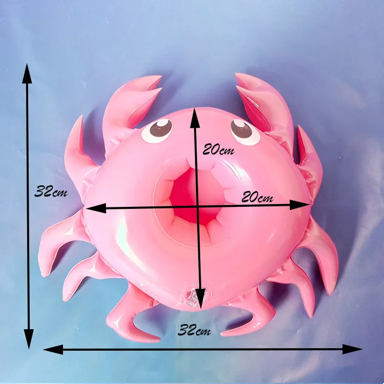 crab Летние игрушки надувные держатели для стаканов с напитком Фламинго/пончик пляжные вечерние принадлежности для плавания в бассейне Детские вечерние игрушки для купания держатель для стаканов - Цвет: crab