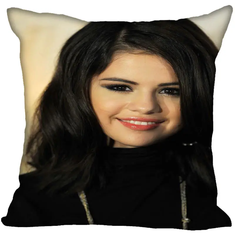 Новое поступление Selena Gomez наволочка для спальни для дома или офиса, декоративные наволочки квадратная Подушка на молнии чехлы атласные мягкие не выцветают - Цвет: 15