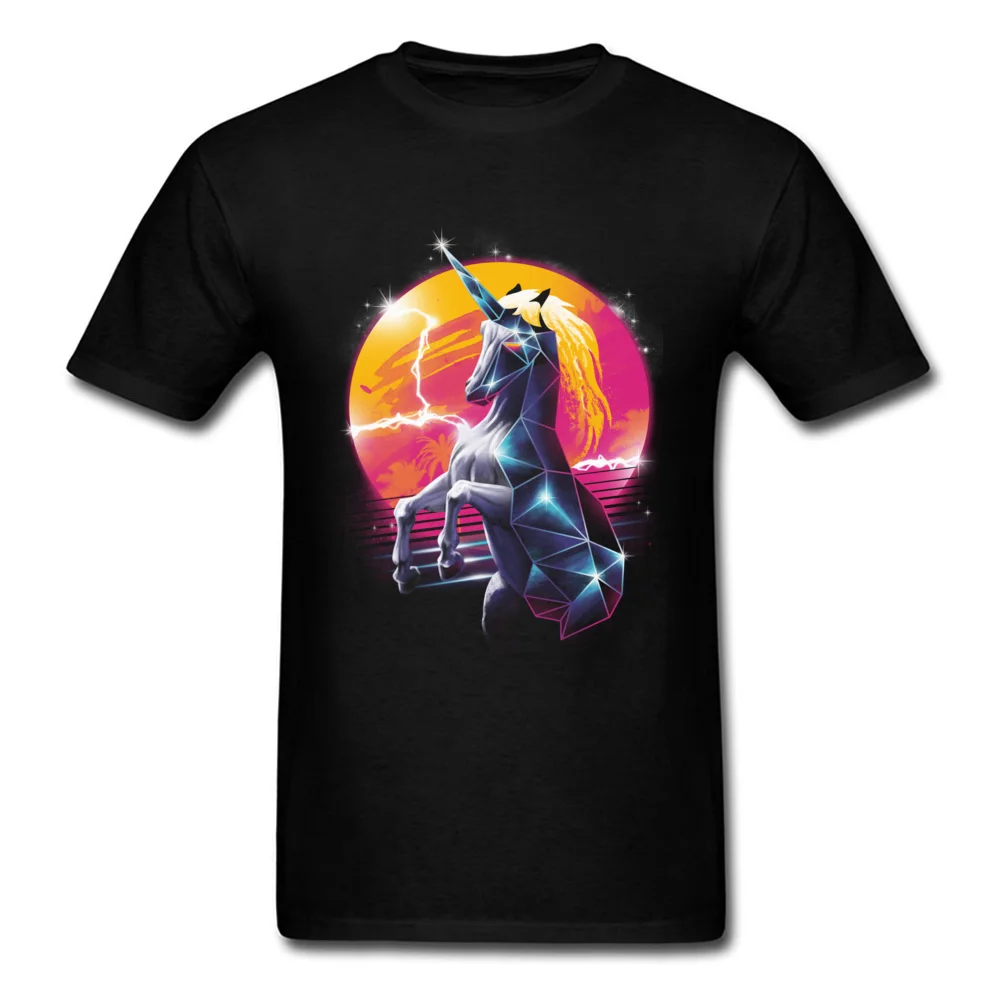 Rad Unicorn футболка с художественным дизайном Мужская черная потрясающие