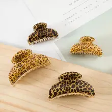 Pince à cheveux léopard pour femmes et filles, accessoire de coiffure, pince, couvre chef, 3 tailles 2019, Barrette simple coréenne  (1)
