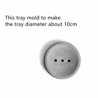simple round soap dish mold for concrete small flower pot soap tray silicone cement mould