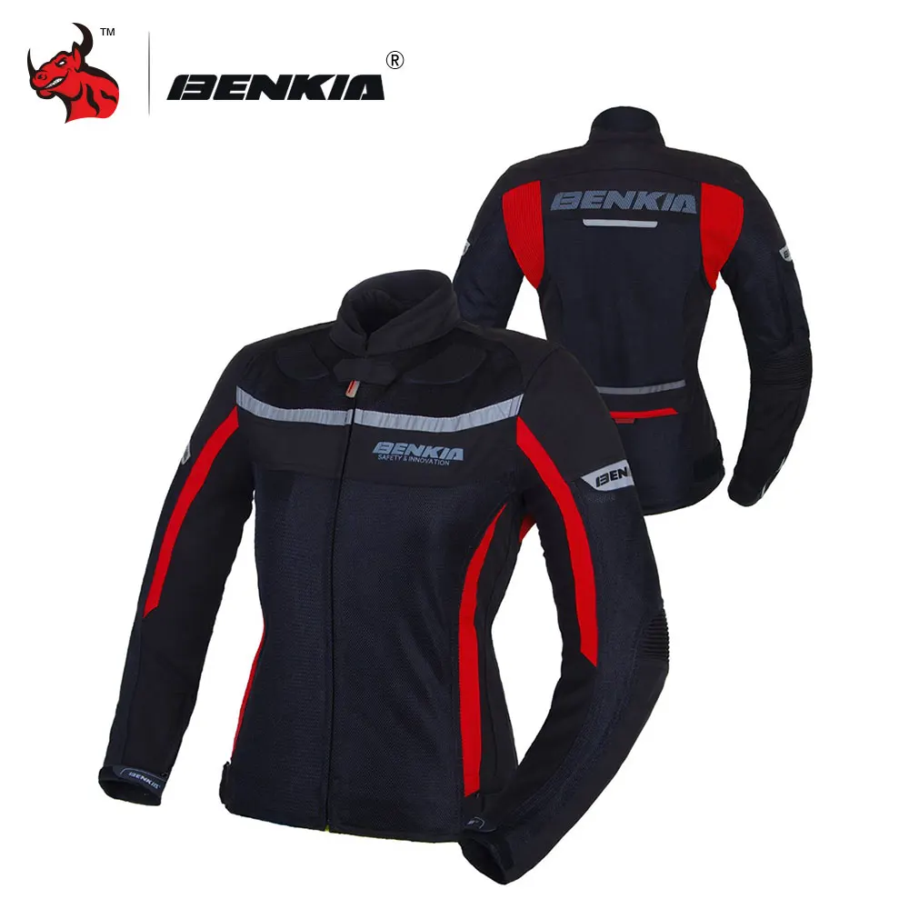 Мотоциклетные Куртки BENKIA Женская сетчатая мотоциклетная куртка снаряжение для
