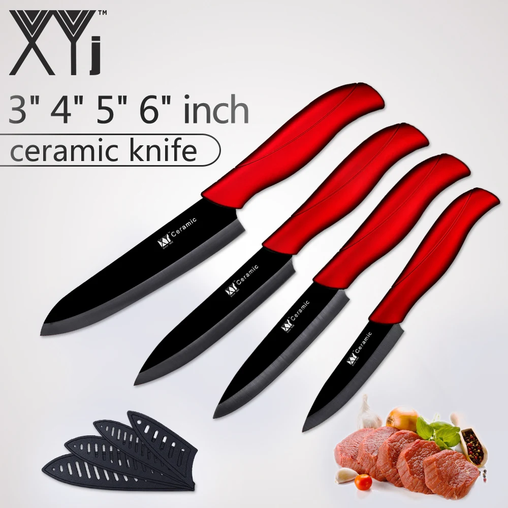Кухонные ножи xyj керамический набор ножей инструменты 3 &quot4&quot 5 &quot6&quot