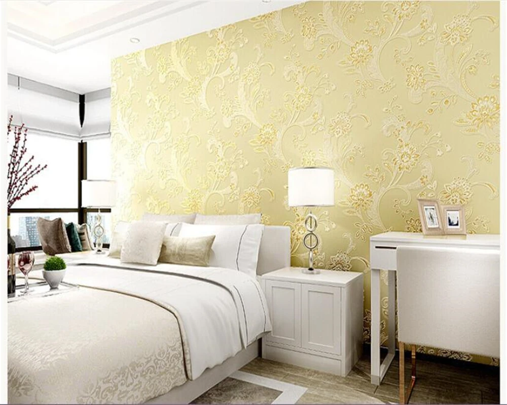 

beibehang papier peint European pastoral 3D pattern non-woven romantic powder wallpaper hudas beauty papel de parede bebang