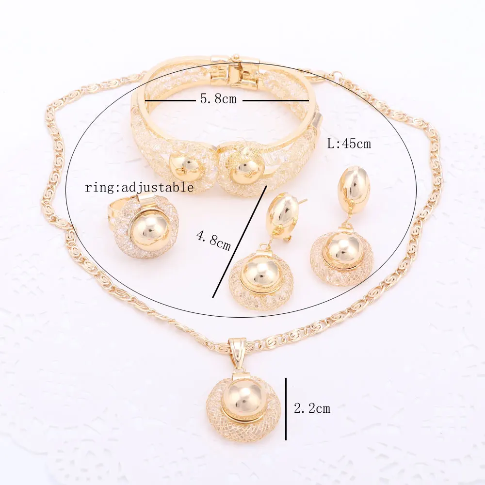 Очаровательный Женский золотого цвета ювелирные изделия Элегантная модная